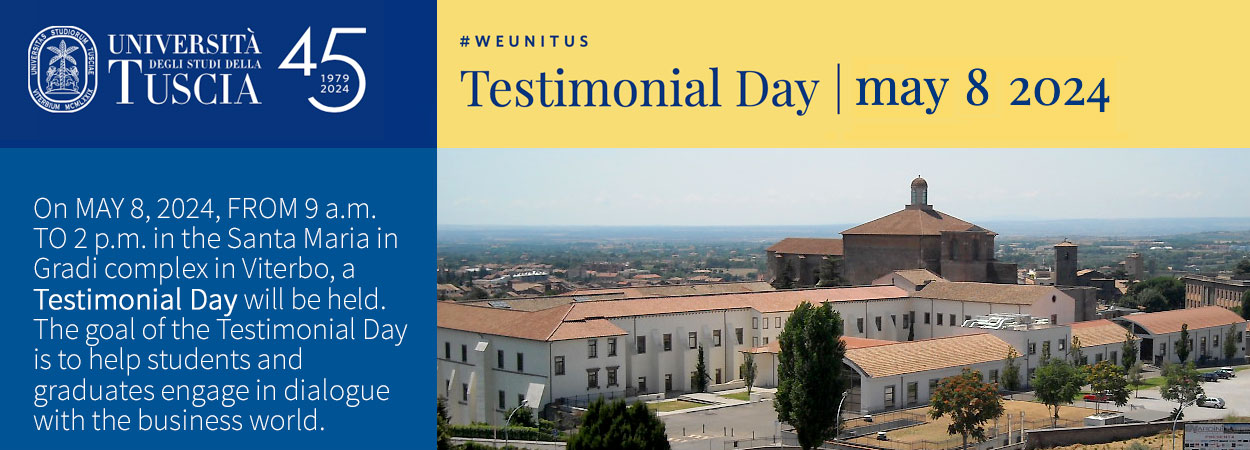 Università della Tuscia | Testimonial Day • May 8 2024