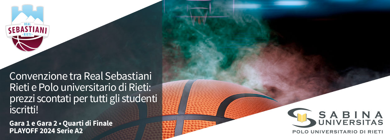Convenzione tra Real Sebastiani Rieti e Polo universitario di Rieti: prezzi scontati per tutti gli studenti iscritti!