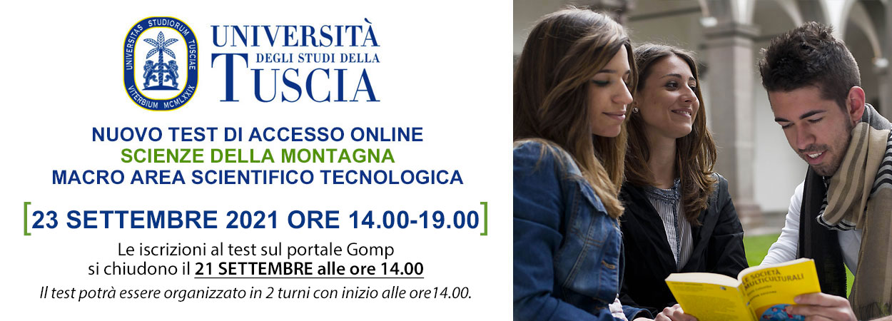 Ultimi giorni per iscriversi ai test di accesso ai corsi di laurea dell'Università della Tuscia