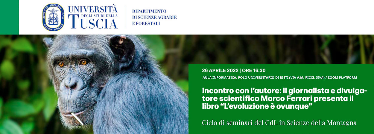 Ciclo di seminari del Corso di Laurea in Scienze della Montagna, nuovo appuntamento il 26 aprile 2022