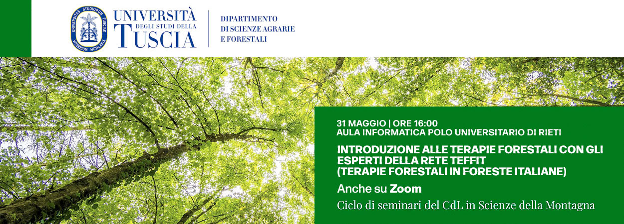 Ciclo di seminari del Corso di Laurea in Scienze della Montagna | Il quinto appuntamento il 31 maggio alle ore 16:00