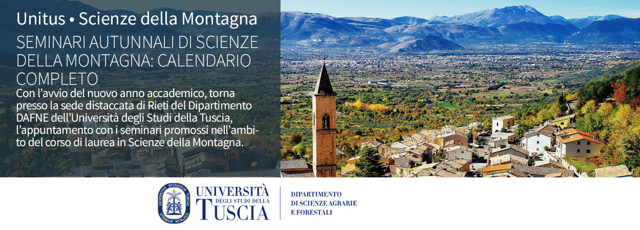 SEMINARI AUTUNNALI DI SCIENZE DELLA MONTAGNA: CALENDARIO COMPLETO