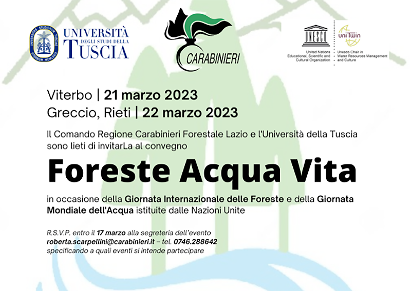 Comando Regione Carabinieri Forestale Lazio e Università della Tuscia | Convegno 