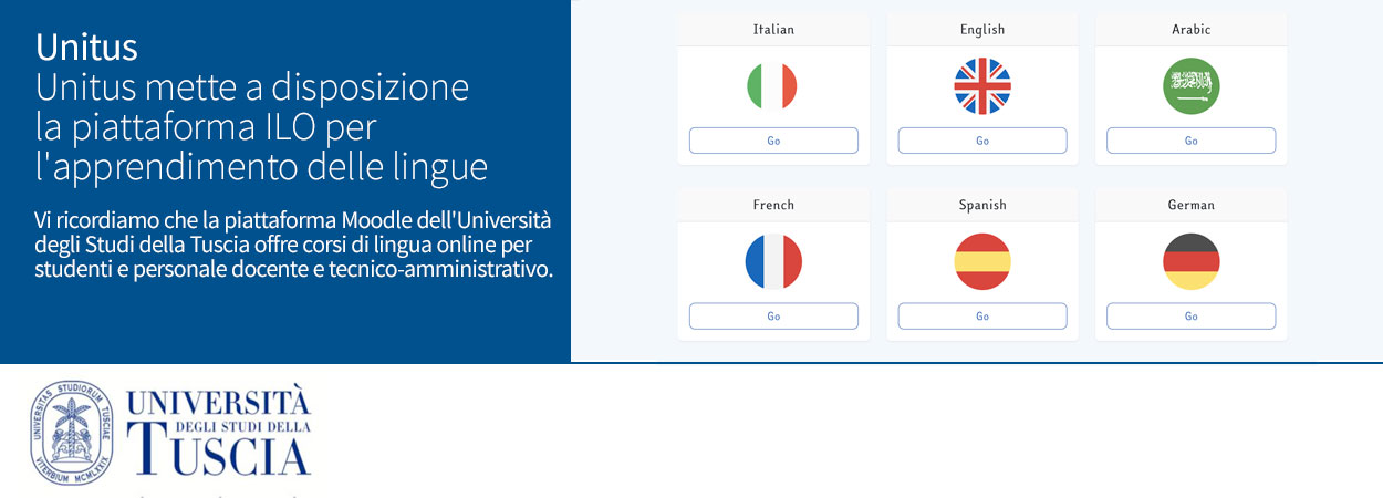 Università della Tuscia | Unitus mette a disposizione la piattaforma ILO per l'apprendimento delle lingue