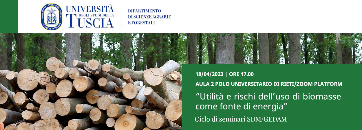 Unitus • SDM/GEDAM | Seminari di primavera - Polo Universitario di Rieti