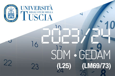 Unitus • SDM/GEDAM | Aggiornamento Calendario Lezioni Primo Semestre A.A. 2023/2024