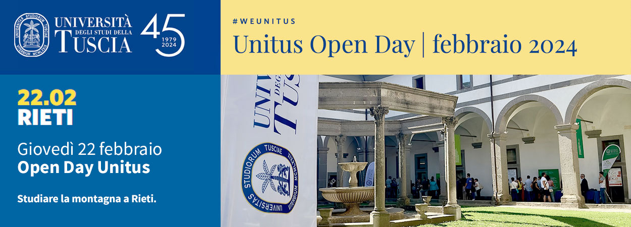 Giovedì 22 febbraio Open Day Unitus: Studiare la montagna a Rieti