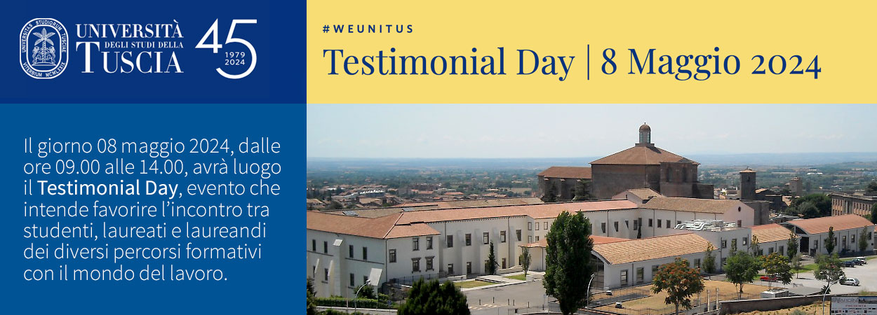 Università della Tuscia | Testimonial Day • 8 Maggio 2024