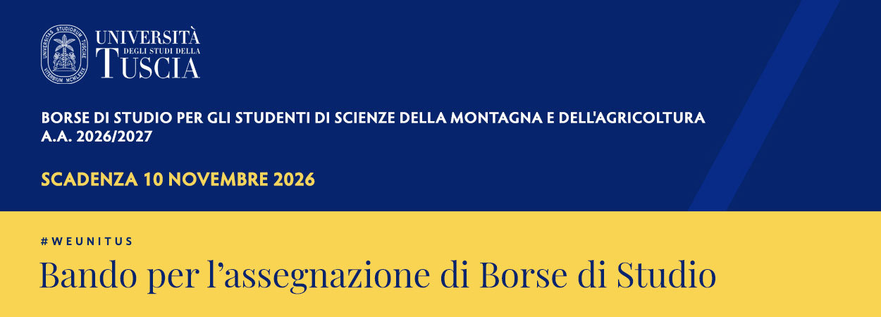 UniTus | Borse di studio per gli studenti di Scienze della Montagna e dell'Agricoltura – A.A. 2026/2027