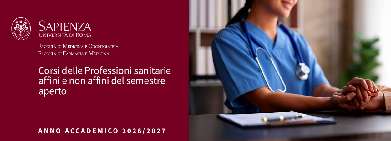 Sapienza | Corsi delle Professioni sanitarie affini e non affini del semestre aperto