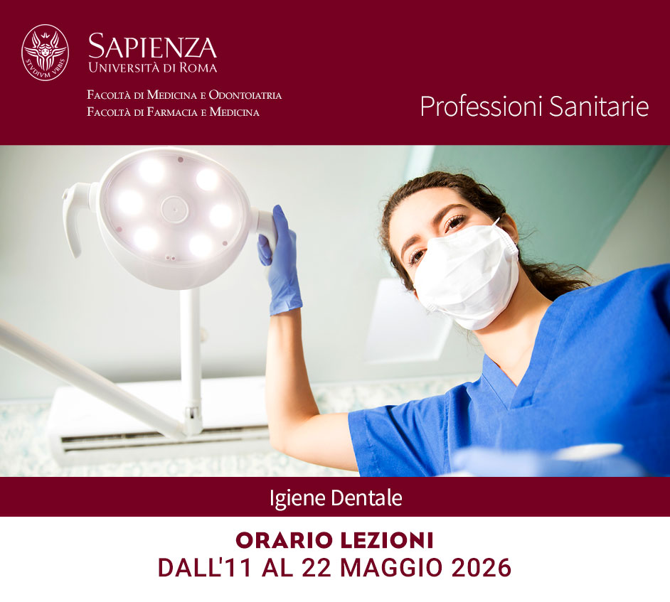 Igiene Dentale: orario lezioni dall'11 al 22 maggio 2026