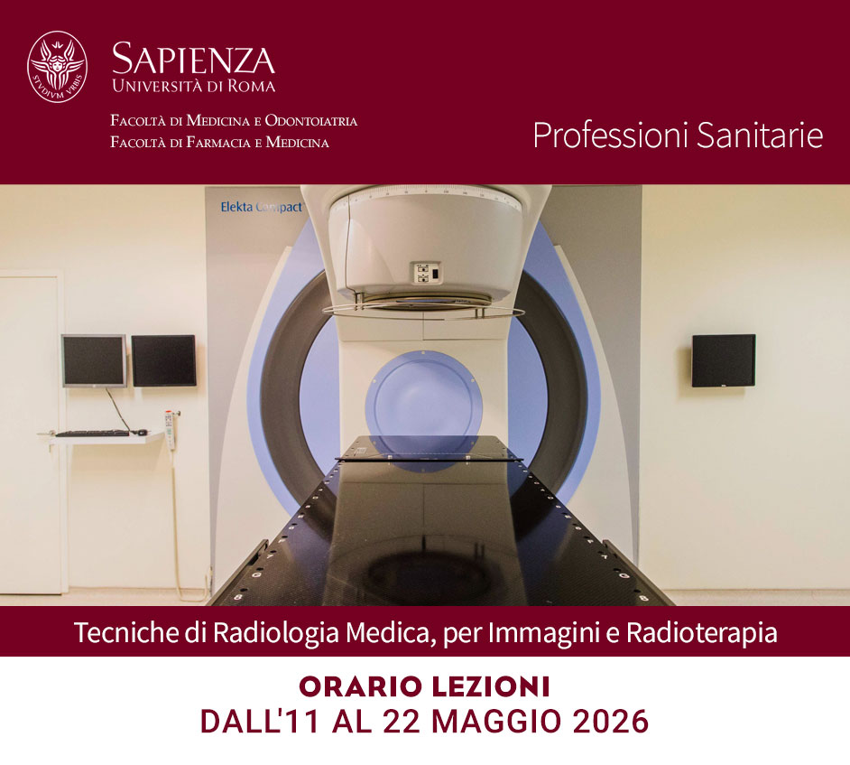 Tecniche di Radiologia Medica, per Immagini e Radioterapia: orario lezioni dall'11 al 22 maggio 2026