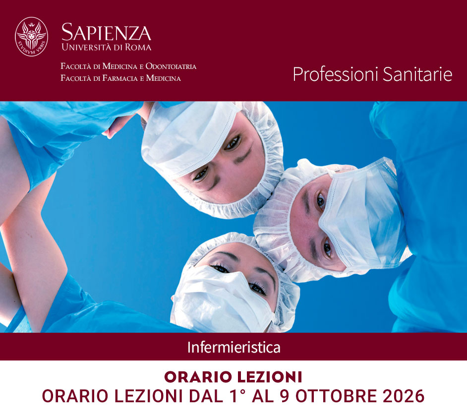 Infermieristica: orario lezioni dal 1° al 9 ottobre 2026