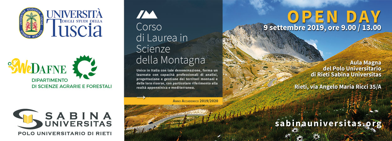 Scienze della Montagna | OPEN DAY