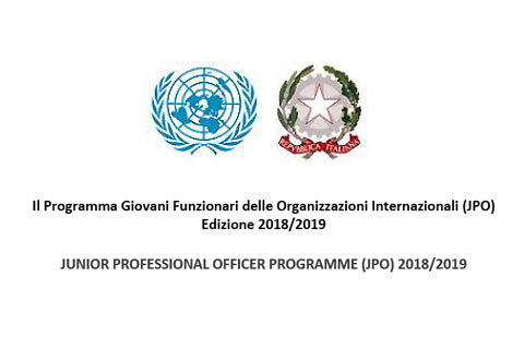 Nazioni Unite - apertura bando del JPO Programme 2018/2019 | The Italian JPO Programme 2018/2019 is now open