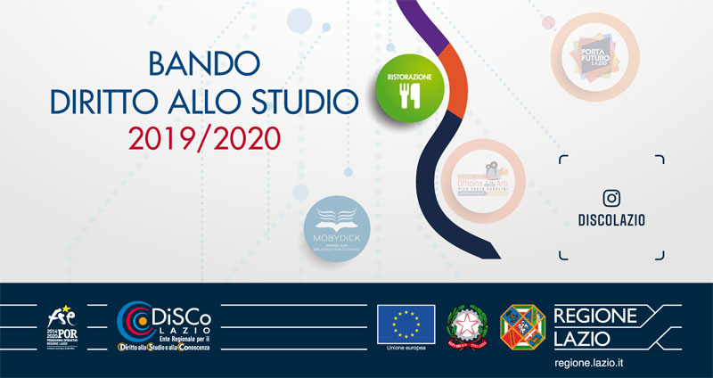 DiSCo Lazio | BANDO DIRITTO ALLO STUDIO 2019/2020