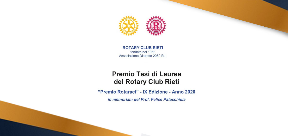 Rotary Club Rieti | “Premio Rotaract” - Anno 2020