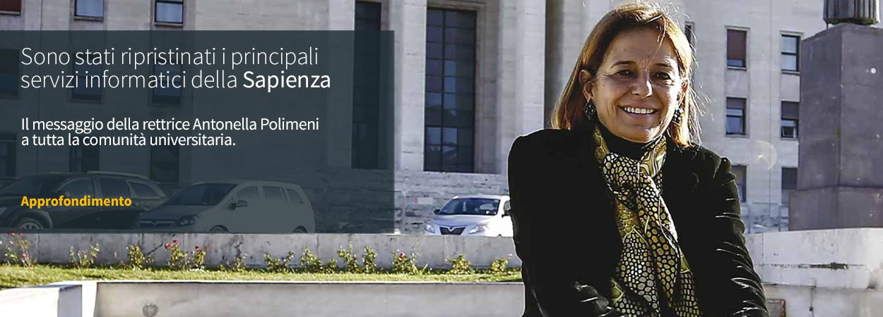 Sono stati ripristinati i principali servizi informatici della Sapienza