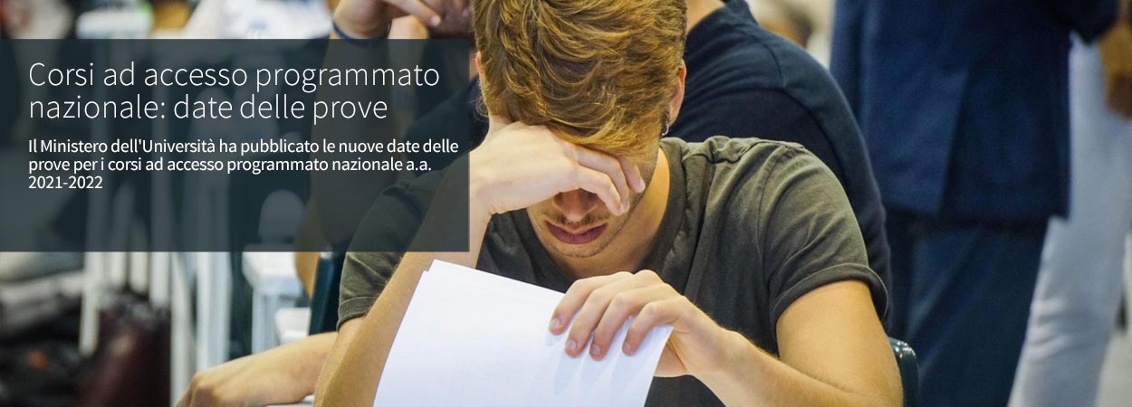 Corsi ad accesso programmato nazionale: date delle prove