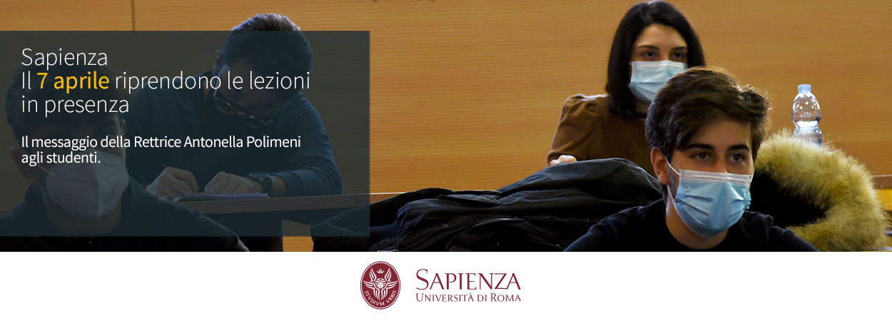 Sapienza | Il 7 aprile riprendono le lezioni in presenza