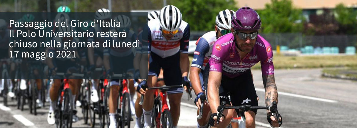 Passaggio del Giro d'Italia. Il Polo Universitario resterà chiuso nella giornata di lunedì 17 maggio