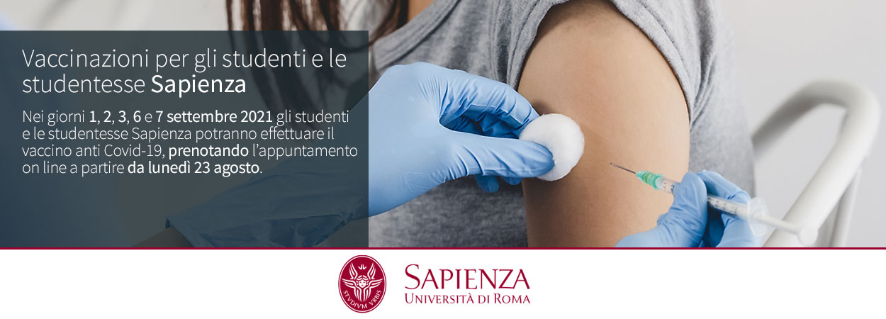Vaccinazioni per gli studenti e le studentesse Sapienza