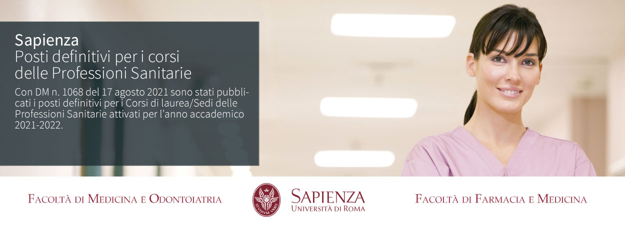 Sapienza | Posti definitivi per i corsi delle Professioni Sanitarie