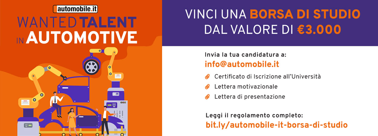 “Wanted Talent in Automotive”, la quinta edizione della borsa di studio di automobile.it
