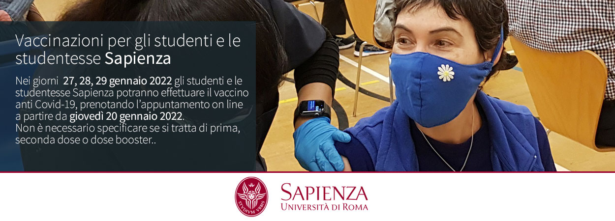 Vaccinazioni per gli studenti e le studentesse Sapienza