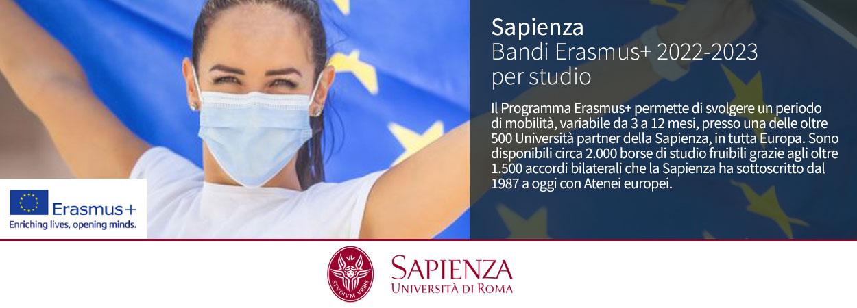 Sapienza | Bandi Erasmus+ 2022-2023 per studio
