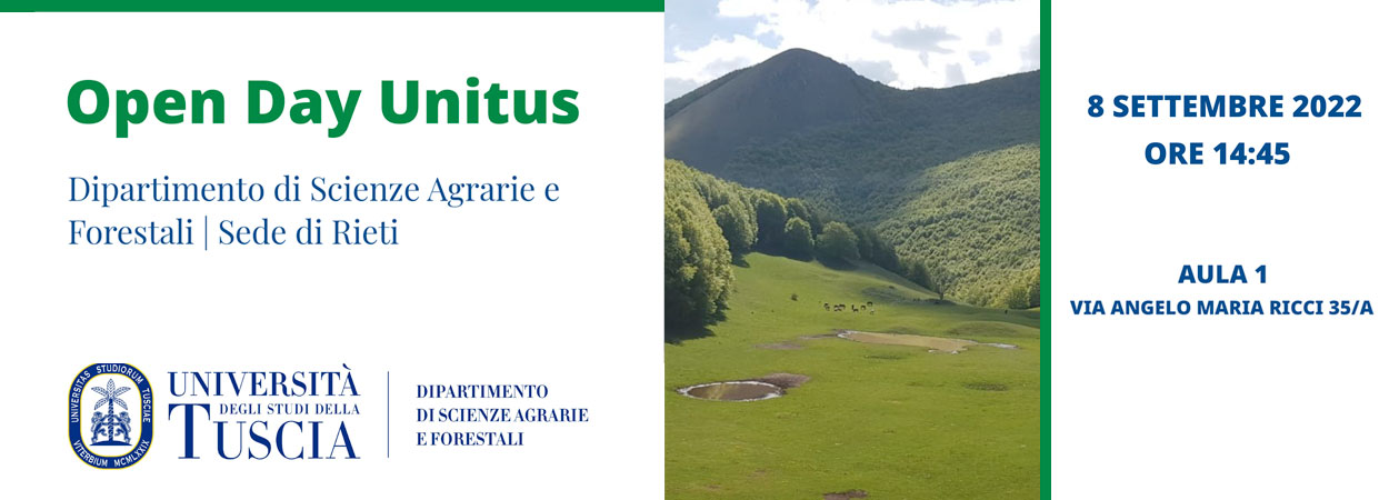 Open Day Unitus, il dipartimento DAFNE presenta la rinnovata offerta formativa presso la sede di Rieti