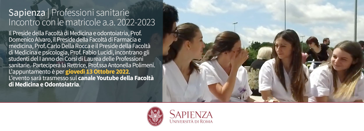 Sapienza | Professioni sanitarie • Incontro con le matricole a.a. 2022-2023