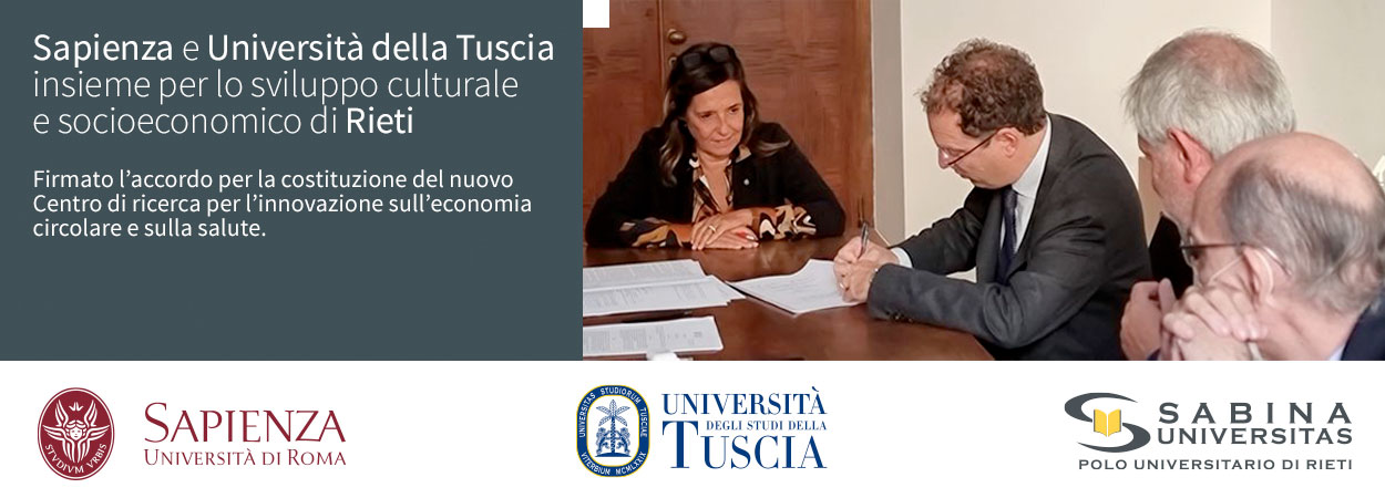 Sapienza e Università della Tuscia insieme per lo sviluppo culturale e socioeconomico di Rieti