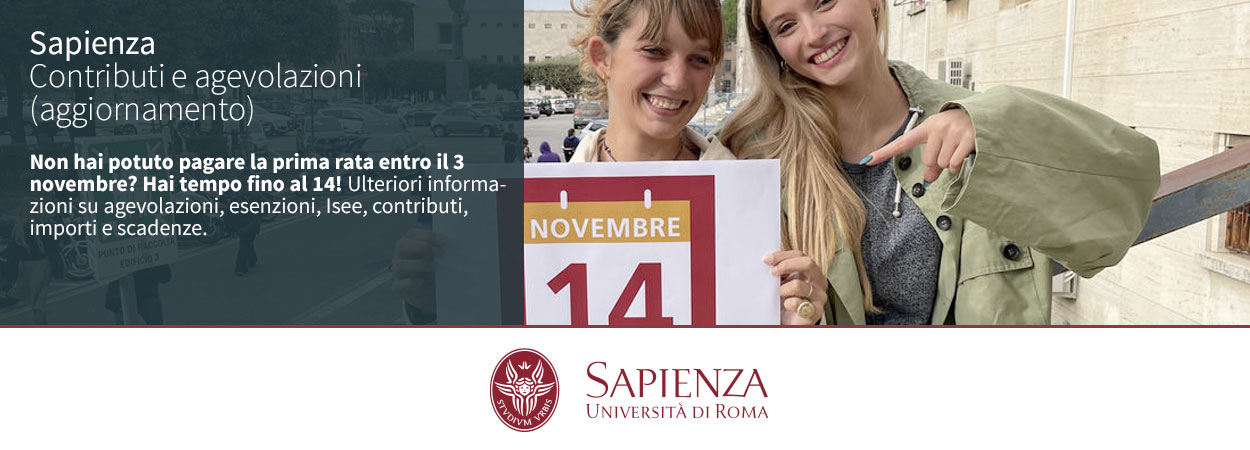 Sapienza | Contributi e agevolazioni (aggiornamento)