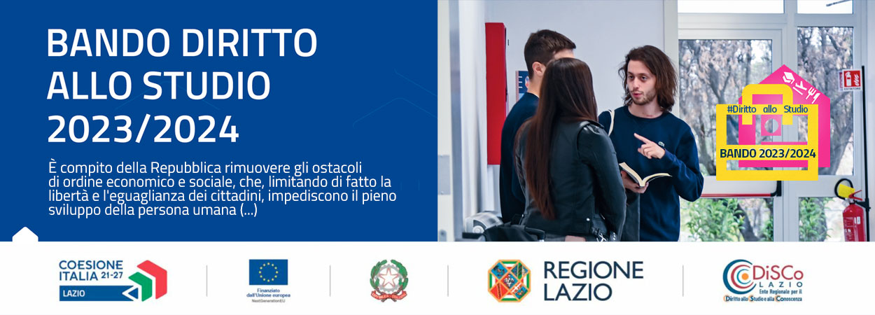 DiSCo LAZIO | Bando diritto allo studio a.a. 2023/2024