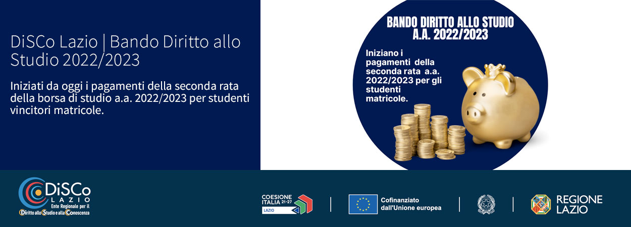 DiSCo Lazio | Bando Diritto allo Studio 2022/2023