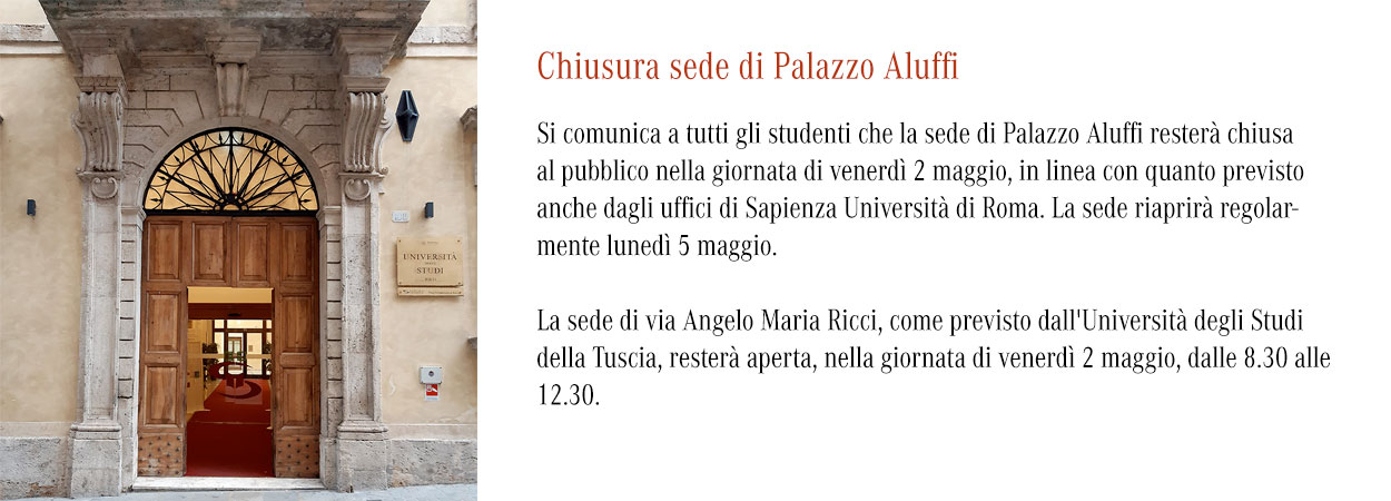 Chiusura sede di Palazzo Aluffi