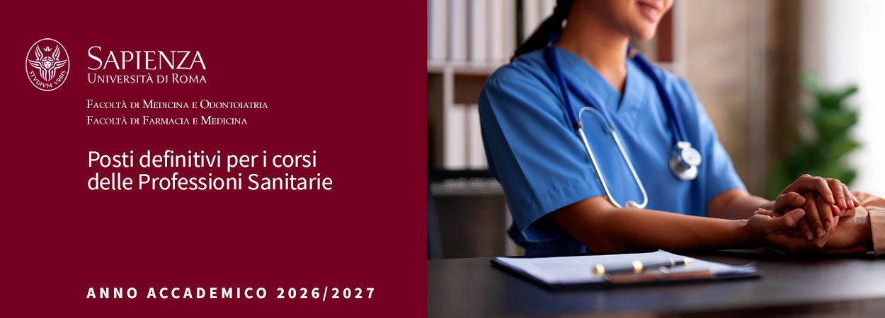Sapienza | Posti definitivi per i corsi delle Professioni Sanitarie