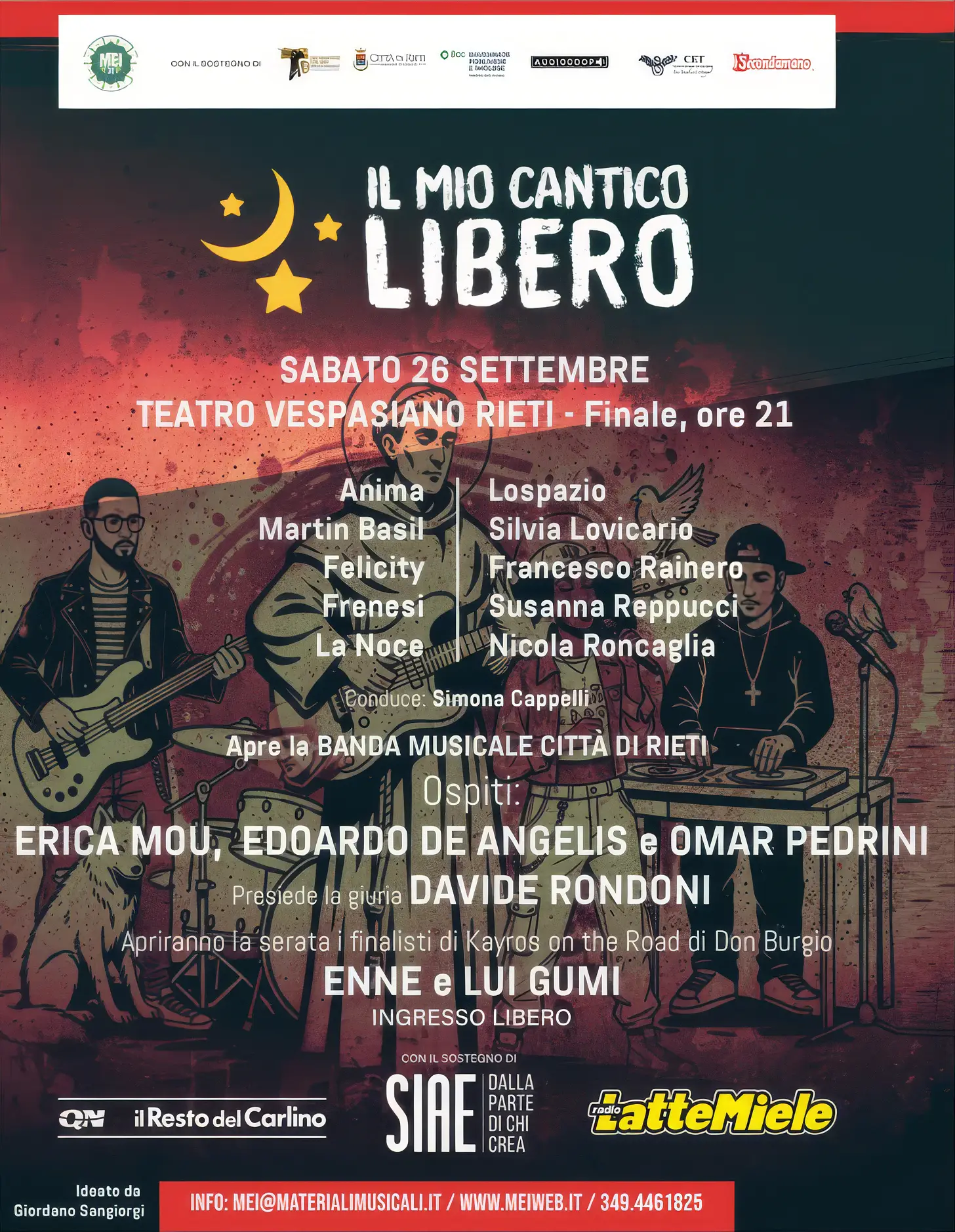 Il mio Cantico Libero: musica e giovani talenti al Teatro Vespasiano