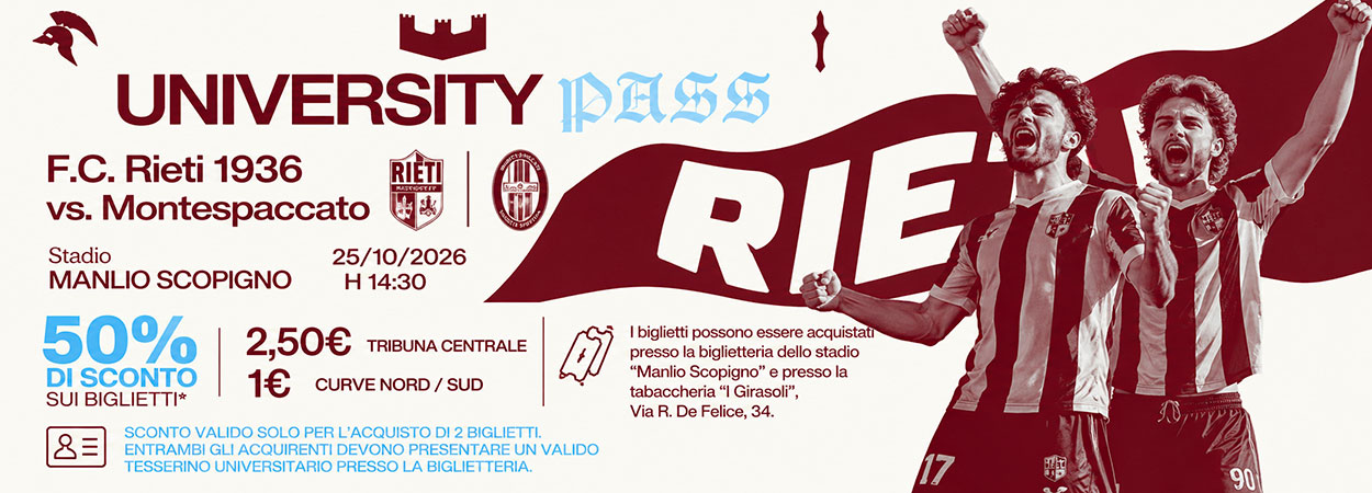 Un'offerta speciale per tutti gli studenti universitari! ⚽