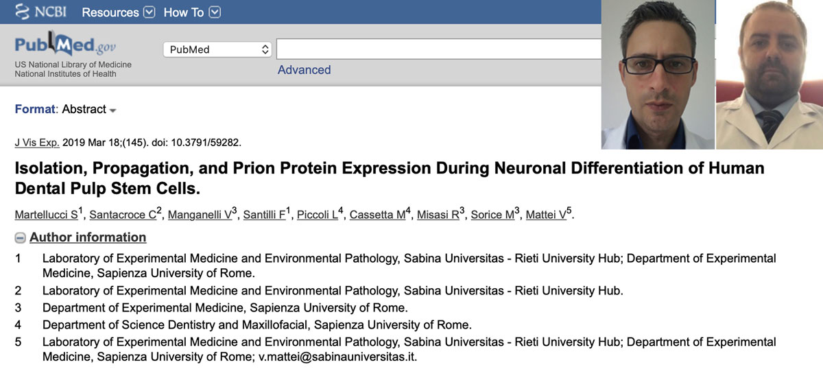 Sabina Universitas, il BiomATRic sulla rivista statunitense JoVe (Journal of Visualized Experiments)